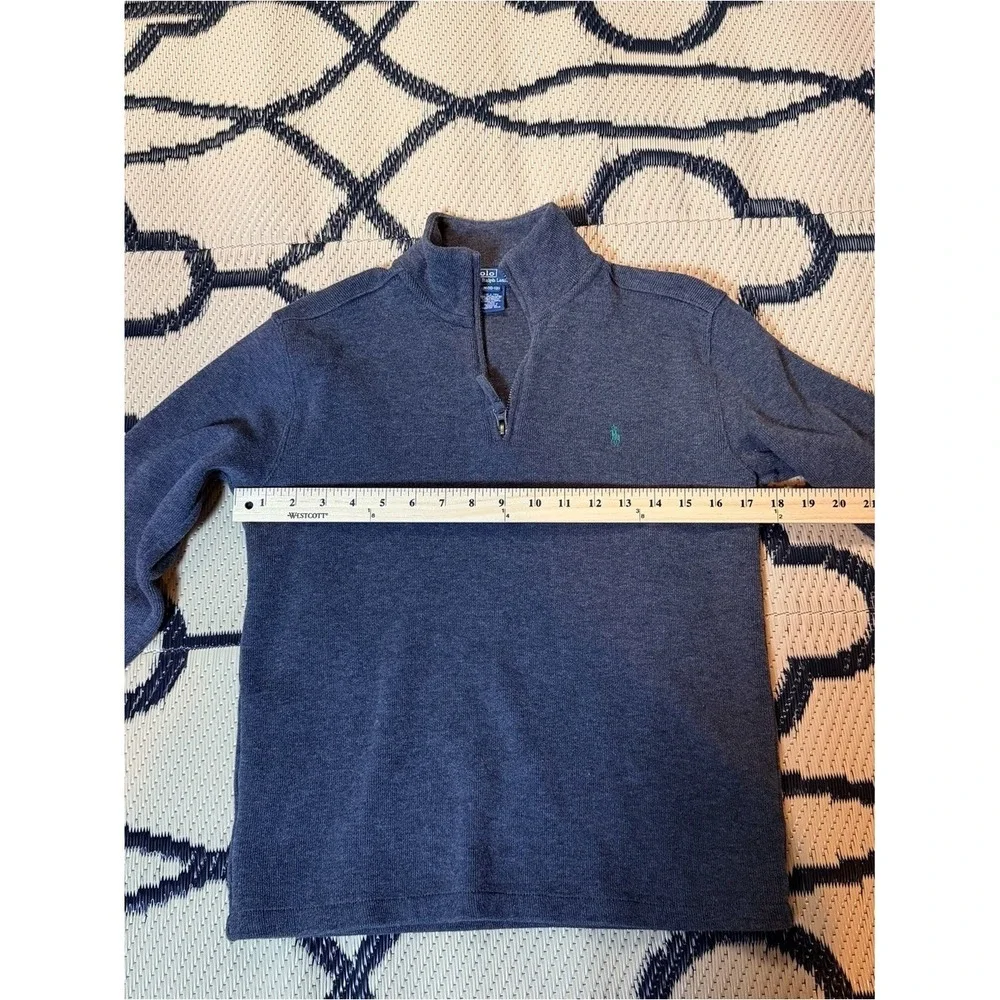 Polo by Ralph Lauren boys Navy Quarter-Zip Pullover preppy classic